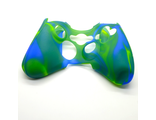 Силиконовые Чехлы для джойстика Xbox 360 (синий-зеленый-бирюзовый камуфляж)
